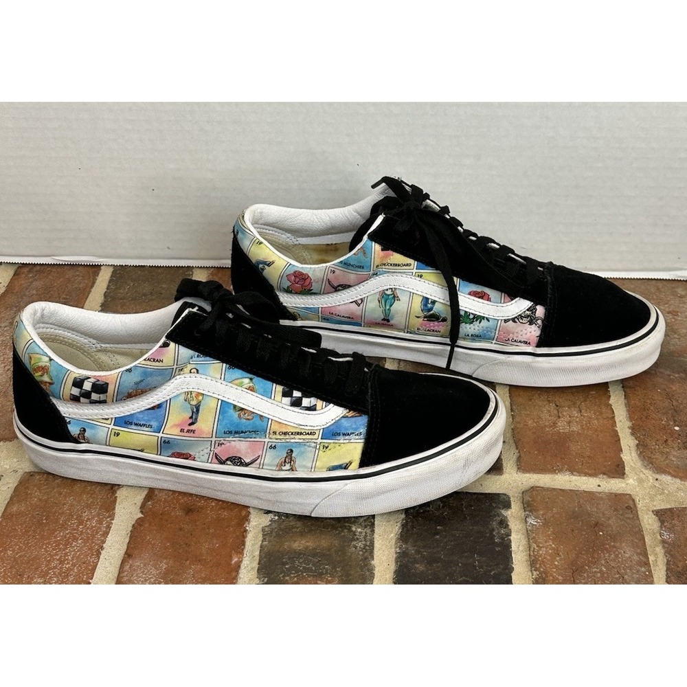 Vans Old Skool LOTERIA Special Edition Shoes Men 11‎ Black Suede Multi  Colored